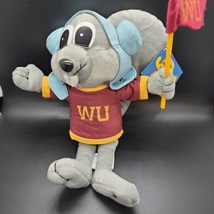 Vintage 12" Wossamotta University (WU) Rocky Plush 2001